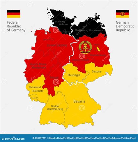 map of west and east germany.